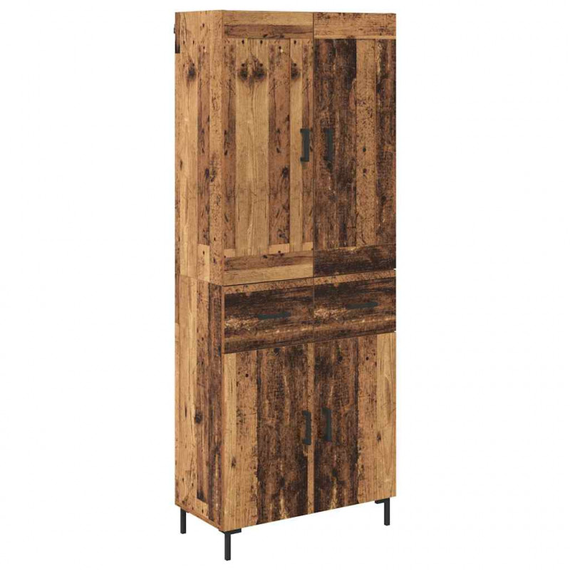 Highboard z szufladą 2 pcs Stare drewno Materiał drewnopochodny