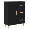 Highboard z szufladą Czarny Dąb 69,5 x 32,5 x 180 cm