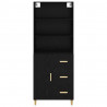 Highboard z szufladą Czarny Dąb 69,5 x 32,5 x 180 cm