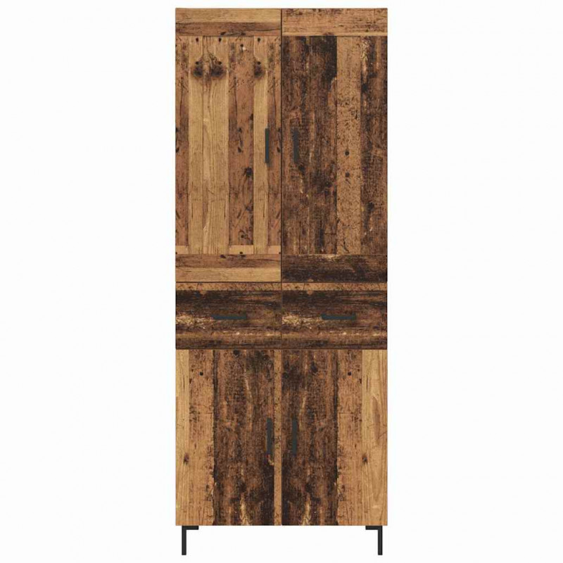 Highboard z szufladą 2 pcs Stare drewno Materiał drewnopochodny