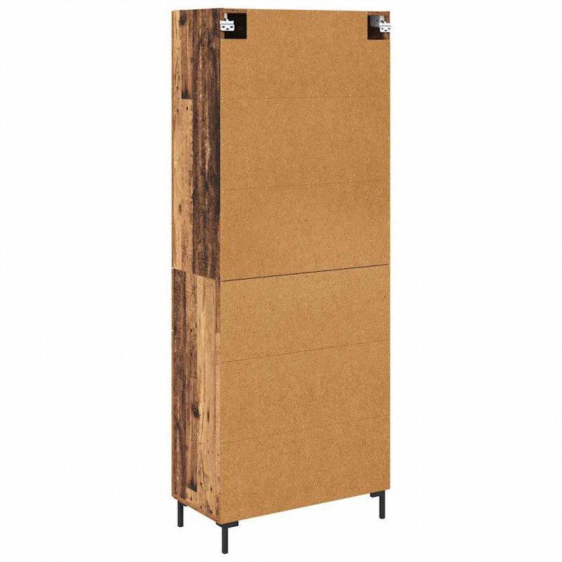 Highboard z szufladą 2 pcs Stare drewno Materiał drewnopochodny