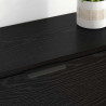 Bufet z szufladą 3 pcs Czarny dąb Materiał drewnopochodny