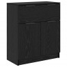Bufet z szufladą 3 pcs Czarny dąb Materiał drewnopochodny