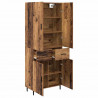 Highboard 2 pcs Stare drewno Drewno inżynieryjne i szkło