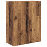 Highboard 2 pcs Stare drewno Drewno inżynieryjne i szkło
