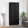Highboard z szufladą 2 pcs Czarny Dąb Materiał drewnopochodny
