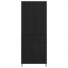 Highboard z szufladą 2 pcs Czarny Dąb Materiał drewnopochodny