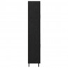 Highboard z szufladą 2 pcs Czarny Dąb Materiał drewnopochodny