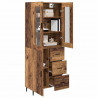 Highboard z szufladą 2 pcs Stare drewno Materiał drewnopochodny