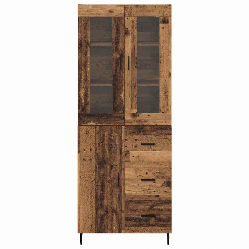 Highboard z szufladą 2 pcs Stare drewno Materiał drewnopochodny