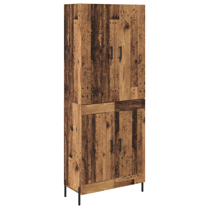 Highboard Montowane na ścianie Stare drewno 69,5 x 34 x 180 cm