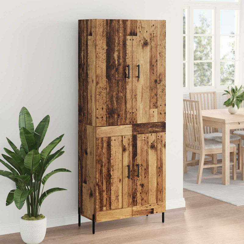 Highboard Montowane na ścianie Stare drewno 69,5 x 34 x 180 cm