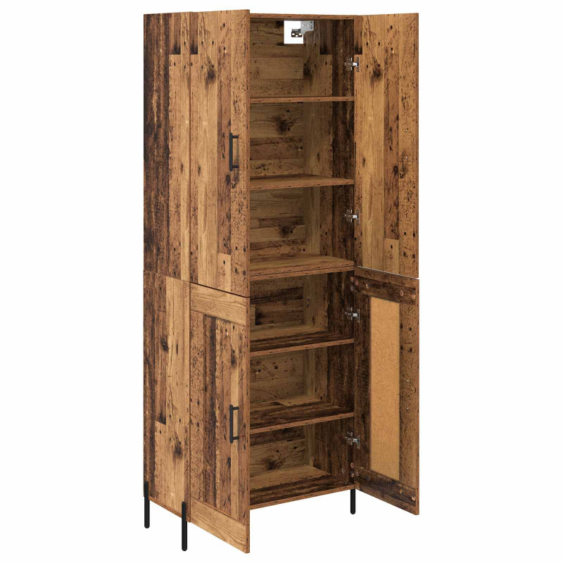 Highboard Montowane na ścianie Stare drewno 69,5 x 34 x 180 cm