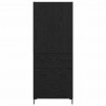 Highboard Czarny Dąb 69,5 x 34 x 180 cm Materiał drewnopochodny