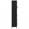 Highboard Czarny Dąb 69,5 x 34 x 180 cm Materiał drewnopochodny