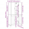 Highboard Montowane na ścianie Stare drewno 69,5 x 34 x 180 cm