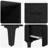 Highboard Czarny Dąb 69,5 x 34 x 180 cm Materiał drewnopochodny