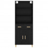 Highboard z szufladą Czarny Dąb 69,5 x 32,5 x 180 cm