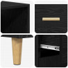 Highboard z szufladą Czarny Dąb 69,5 x 32,5 x 180 cm