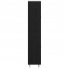 Highboard 2 pcs Czarny Dąb Materiał drewnopochodny