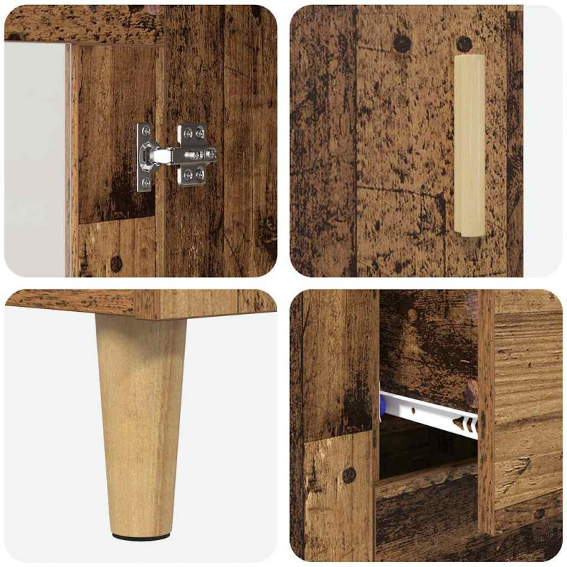 Highboard z szufladą Stare drewno 69,5 x 34 x 180 cm