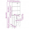 Highboard z szufladą Stare drewno 69,5 x 34 x 180 cm
