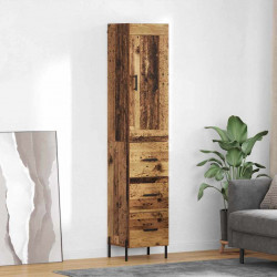 Highboard z szufladą Stare drewno 34,5 x 34 x 180 cm