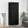 Highboard Czarny Dąb 69,5 x 34 x 180 cm Materiał drewnopochodny