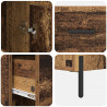 Highboard z szufladą Stare drewno 34,5 x 34 x 180 cm