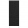Highboard Czarny Dąb 69,5 x 34 x 180 cm Materiał drewnopochodny