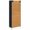 Highboard Czarny Dąb 69,5 x 34 x 180 cm Materiał drewnopochodny
