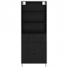 Highboard z szufladą 2 pcs Czarny Dąb Materiał drewnopochodny