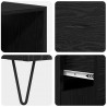 Highboard z szufladą 2 pcs Czarny Dąb Materiał drewnopochodny