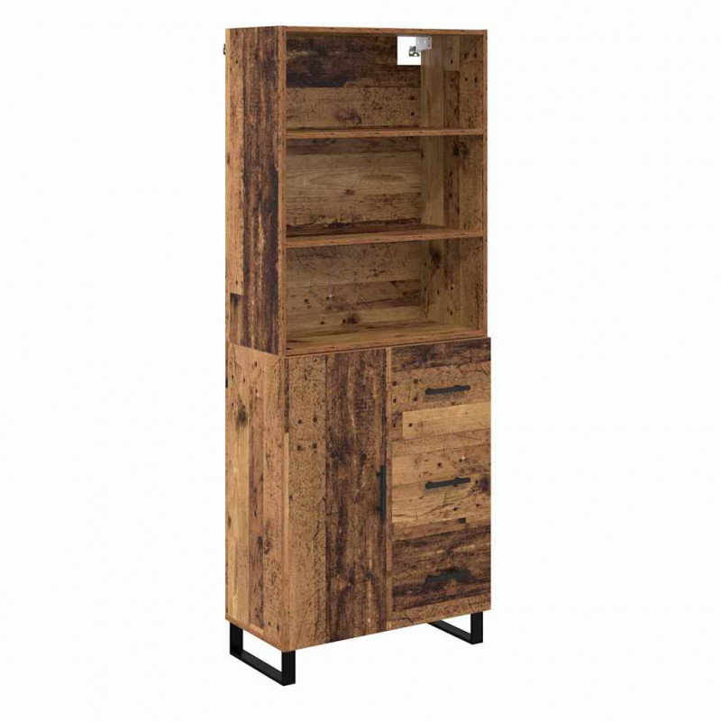 Highboard z szufladą Stare drewno 69,5 x 34 x 180 cm