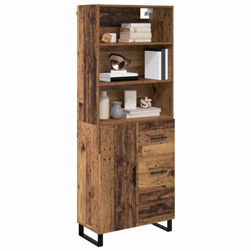 Highboard z szufladą Stare drewno 69,5 x 34 x 180 cm