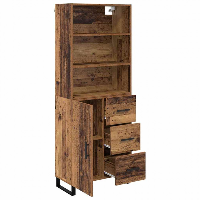 Highboard z szufladą Stare drewno 69,5 x 34 x 180 cm