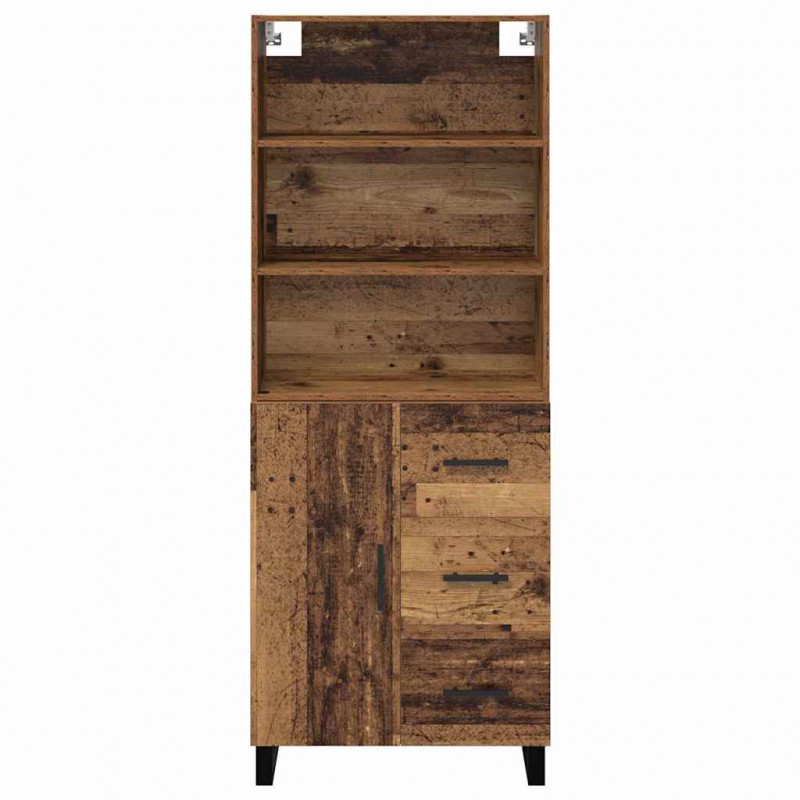 Highboard z szufladą Stare drewno 69,5 x 34 x 180 cm