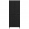 Highboard 2 pcs Czarny Dąb Materiał drewnopochodny