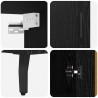 Highboard 2 pcs Czarny Dąb Materiał drewnopochodny
