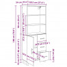 Highboard z szufladą Stare drewno 69,5 x 34 x 180 cm