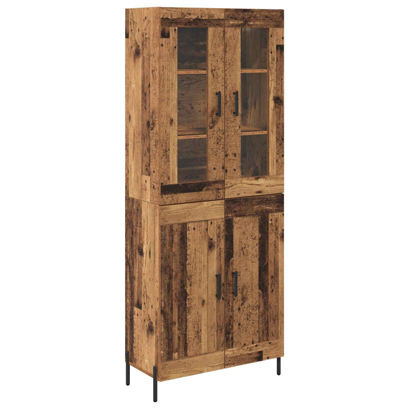 Highboard Montowane na ścianie Stare drewno 69,5 x 34 x 180 cm