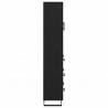 Highboard Czarny Dąb 69,5 x 34 x 180 cm Materiał drewnopochodny