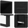 Highboard Czarny Dąb 69,5 x 34 x 180 cm Materiał drewnopochodny