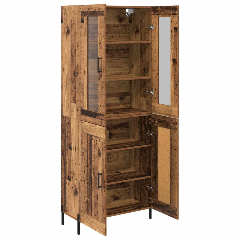 Highboard Montowane na ścianie Stare drewno 69,5 x 34 x 180 cm