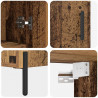 Highboard Montowane na ścianie Stare drewno 69,5 x 34 x 180 cm