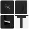 Highboard z szufladą 2 pcs Czarny Dąb Materiał drewnopochodny
