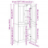 Highboard Montowane na ścianie Stare drewno 69,5 x 34 x 180 cm