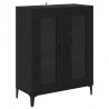 Highboard Czarny Dąb 69,5 x 34 x 180 cm Materiał drewnopochodny
