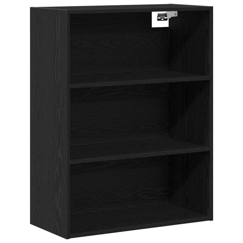 Highboard Czarny Dąb 69,5 x 34 x 180 cm Materiał drewnopochodny