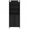 Highboard Czarny Dąb 69,5 x 34 x 180 cm Materiał drewnopochodny
